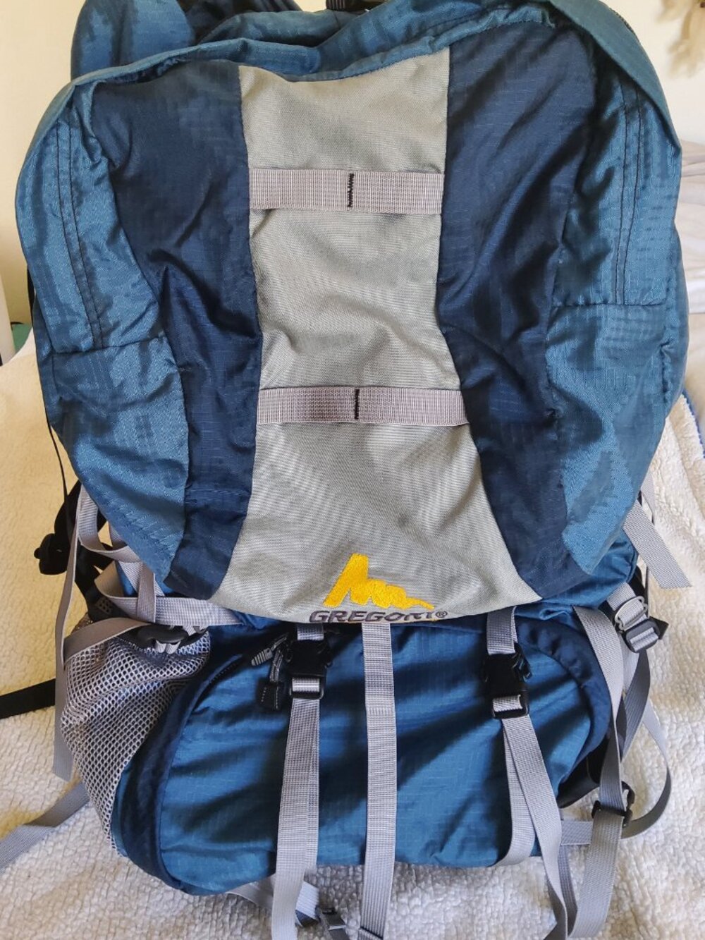 Gregory Shasta Internal Frame Hiking Backpack 82L Blue Gray Camping Expedition M - Picture 6 of 11